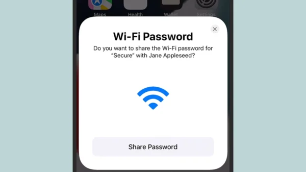 share wifi password iPhone